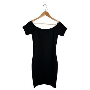 Bodycon Dress Black  Michael Michael Kors Size Small Midi Career Designer NEW